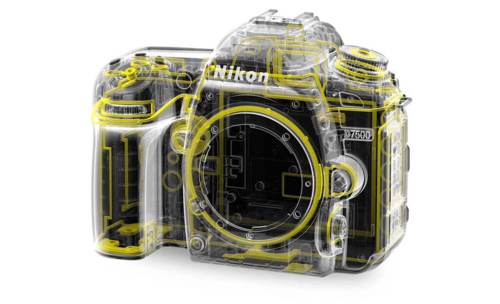 طراحی بدنه ی دوربین D7500 Nikon