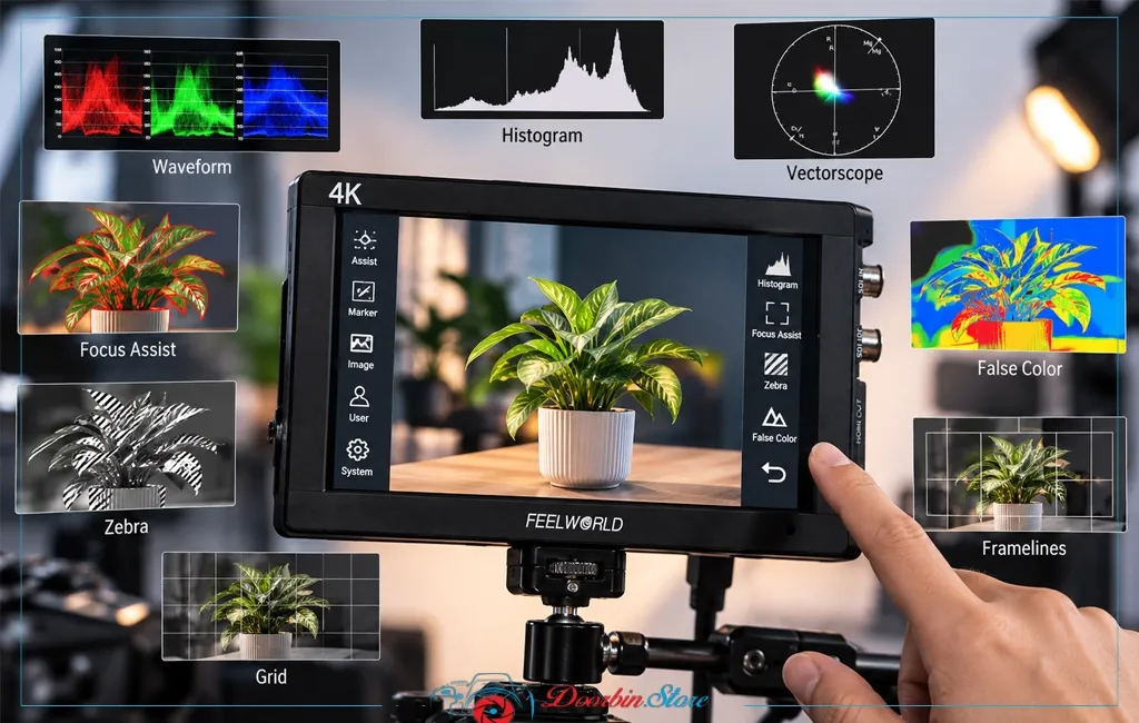 ابزارهای مانیتورینگ تصویر در FEELWORLD FW703