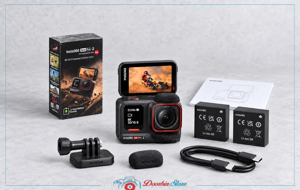 محتویات جعبه Insta360 Ace Pro 2 مدل 2 باتری
