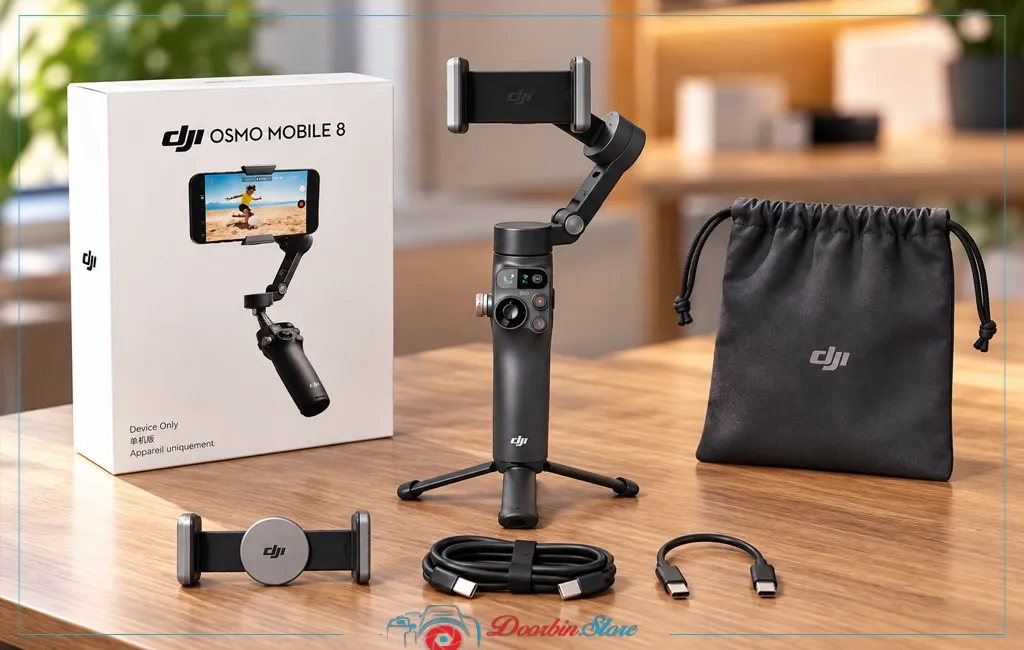 محتویات جعبه گیمبال موبایل DJI Osmo Mobile 8 Device Only