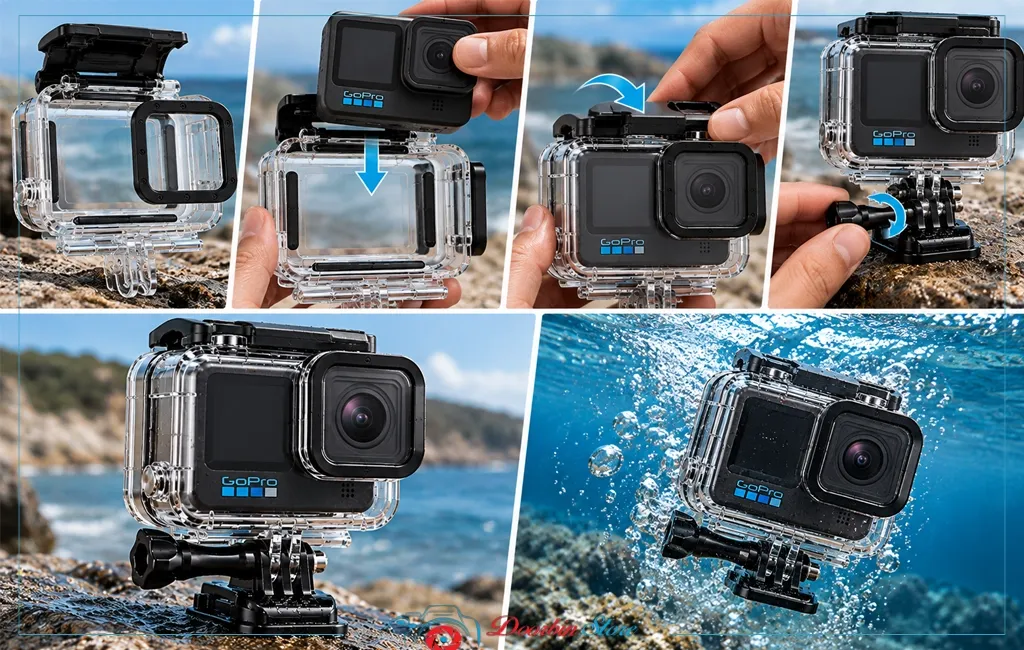 نحوه استفاده از کاور ضد آب GoPro